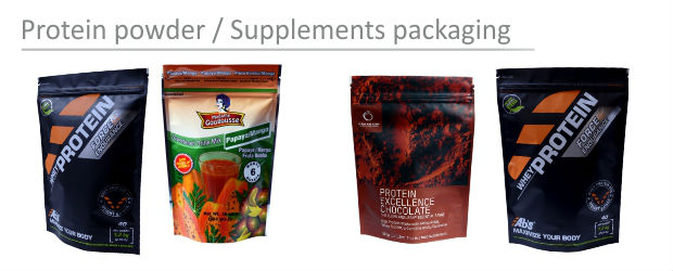 Protein powder  Supplements packaging