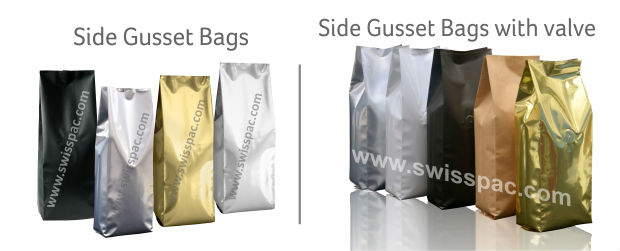 Side gusset bags