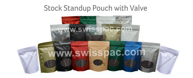 Stock Stand Up Pouch With Valve