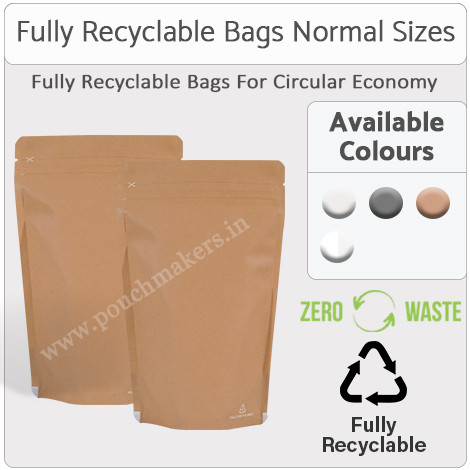 Recyclable Stand Up Pouches Regular Size