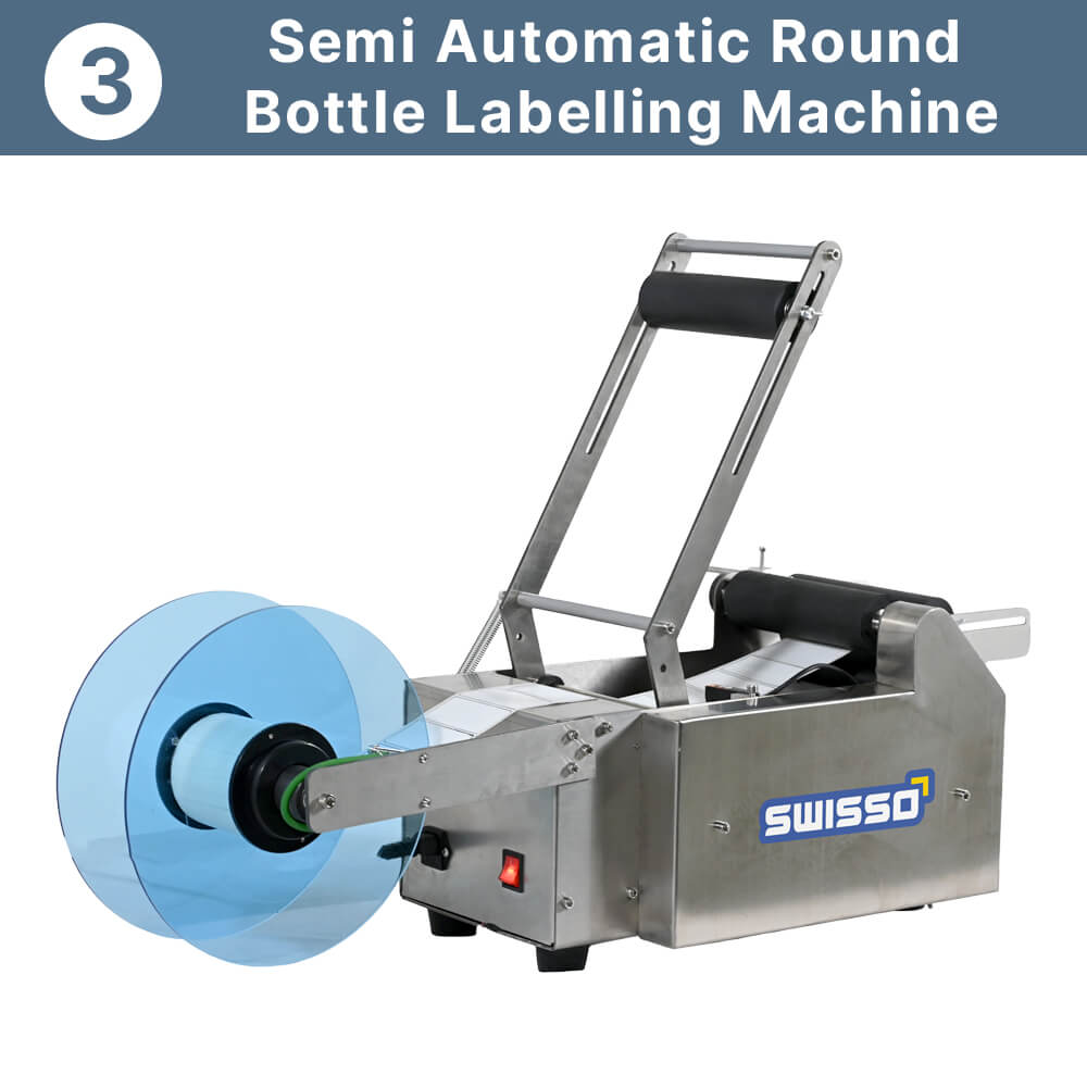 Semi Automatic Round Bottle Labelling Machine